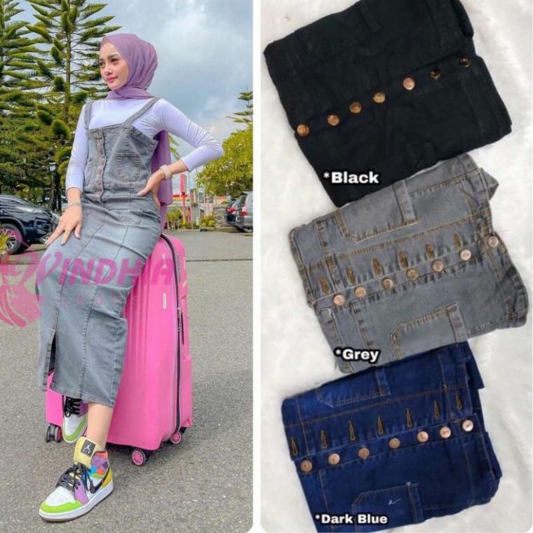 Harga Bersahabat Delila Delilla Overall Jeans Wanita | Overal Rok Kodok Jean Jens Jins Denim