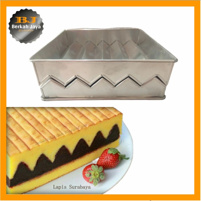 Terlaris Loyang Kue Bolu Lapis Surabaya Zigzag 20X20 Cm