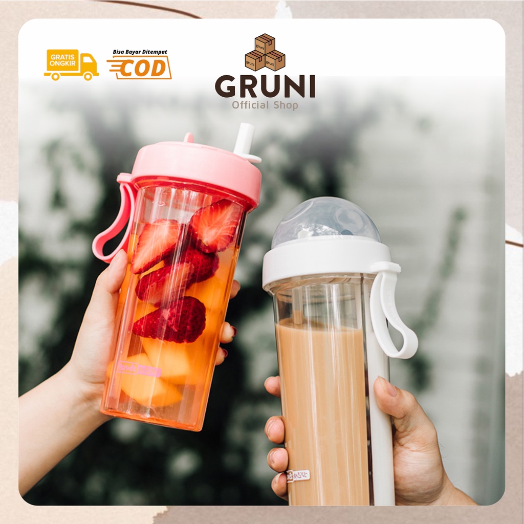 GRUNI KW0076 Duet Couple Bottle Botol 2 Sisi 600ML