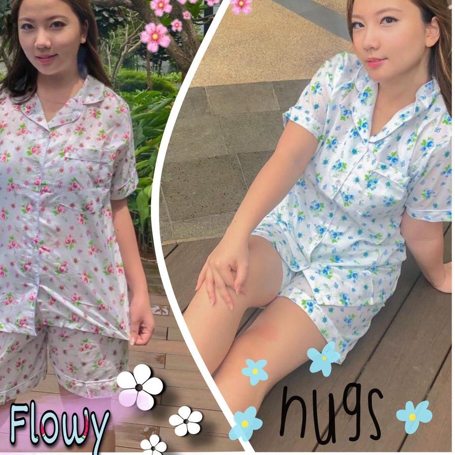 ➳ Damai fashion - piyama tidur KATUN CELANA PENDEK motif - konveksi ☃