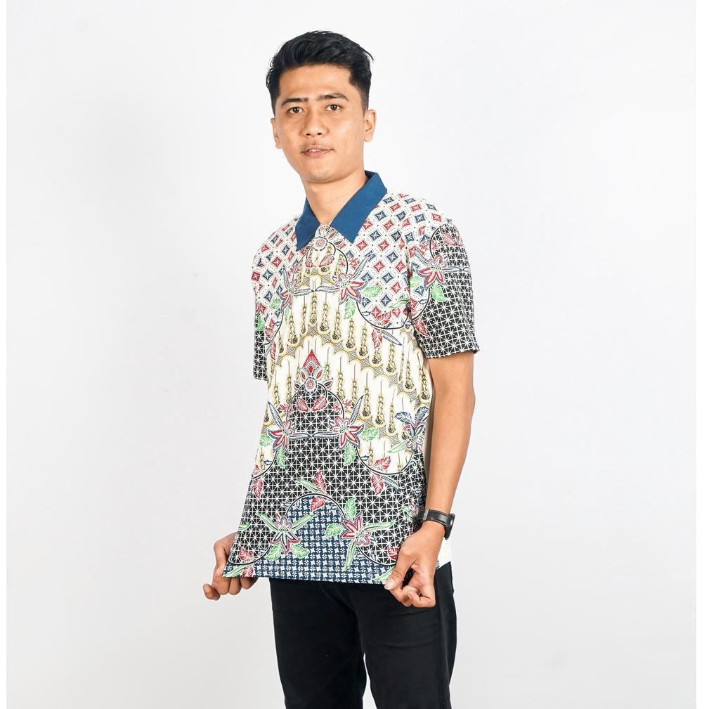 [9919Z] KLAMBEN Kaos Kerah Pria Casual Jumbo Batik Pager Sari