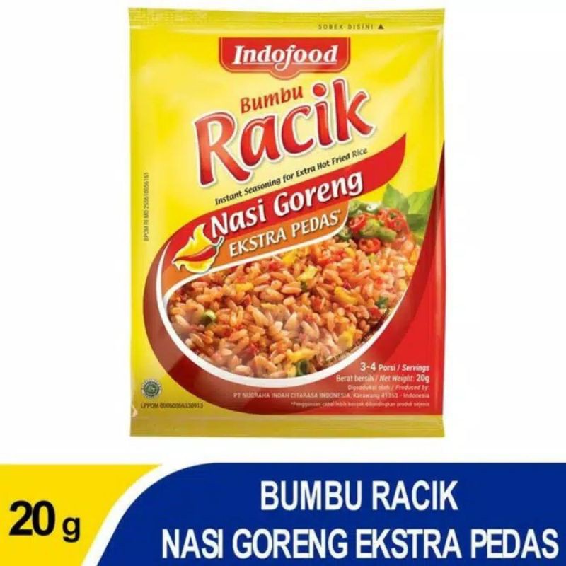 RACIK NASI GORENG EKSTRA PEDAS   20g  BUMBU MASAK INSTAN INDOFOOD