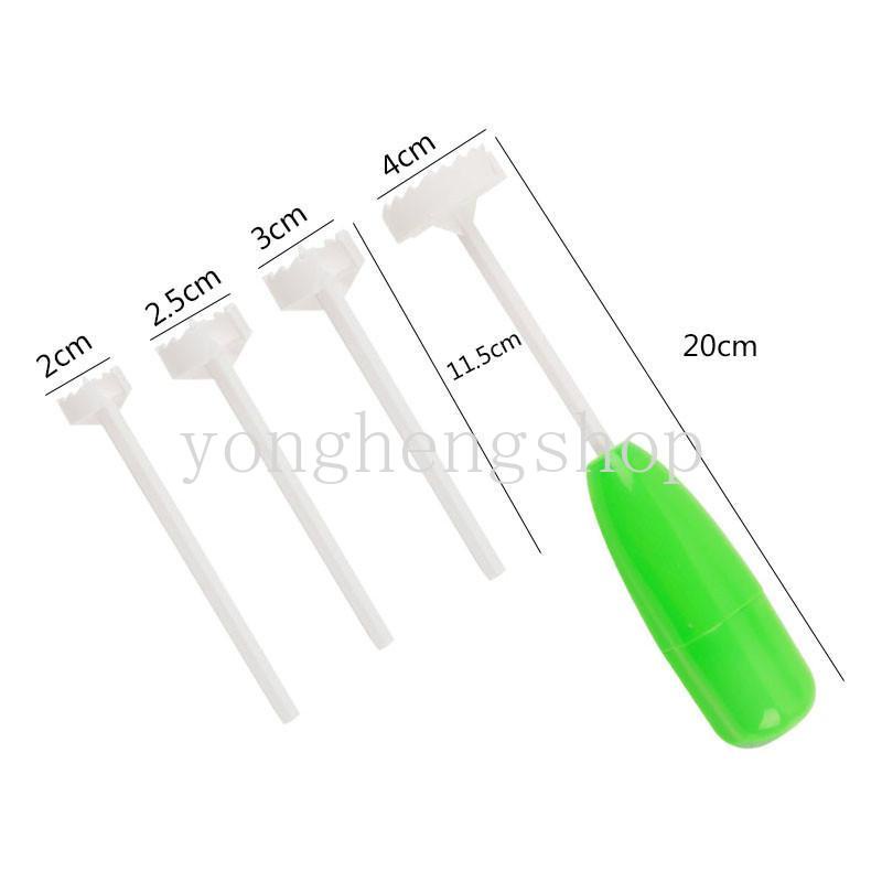 4pcs / set Alat Pemotong Sayuran Bentuk Spiral Dapat Diganti Untuk Dapur
