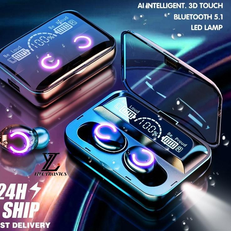 Ready Terkini ⚡YZ（COD）TWS F9-47 Wireless Earphone Headset Bluetooth 5.0 Dengan Mikrofon HIFI Stereo 