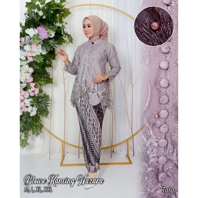 Permata Olshop / Kebaya Blouse Busui Brukat Kancing AD / Kebaya Busui Kancing Depan / Kebaya Wisuda / Kebaya Modern / Kebaya Lamaran