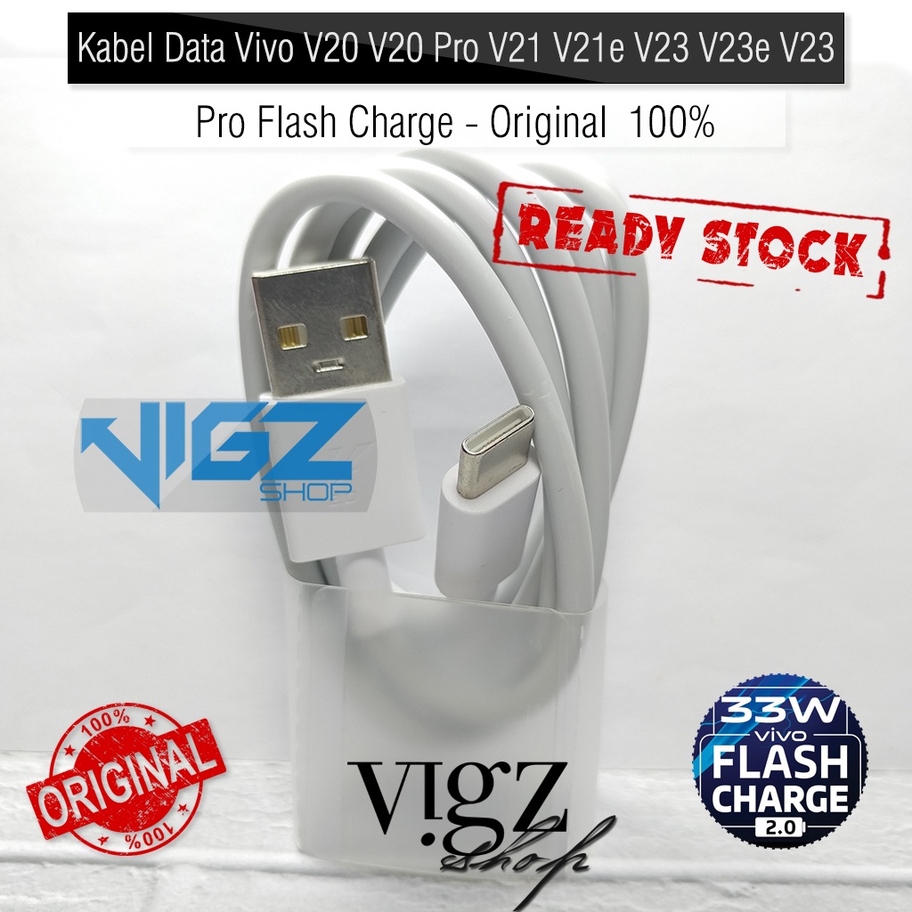 Kabel Data Vivo V20 V20 Pro V21 V21e V23 V23e V23 Pro X50 Flash Charge 33W Original 100%