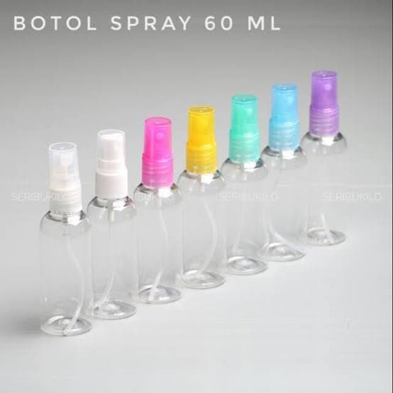 Botol Semprotan Plastik (isi 2) Sprayer Pet Bottle 60ml / Travel Kit Parfum 30ml BOTOL semprot mini