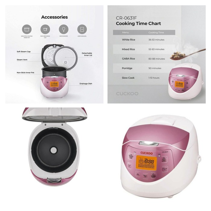 Cuckoo Rice Cooker Digital 1 Liter 1L CR 0631F 0631 F CR0631F Korea