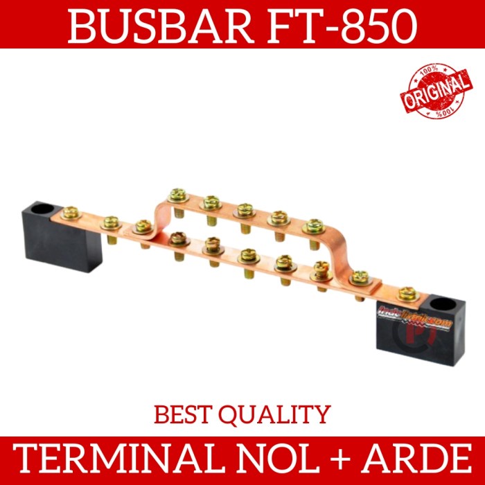 FT-850 Busbar Arde Terminal Nol + Arde Ground Set Untuk Panel Listrik