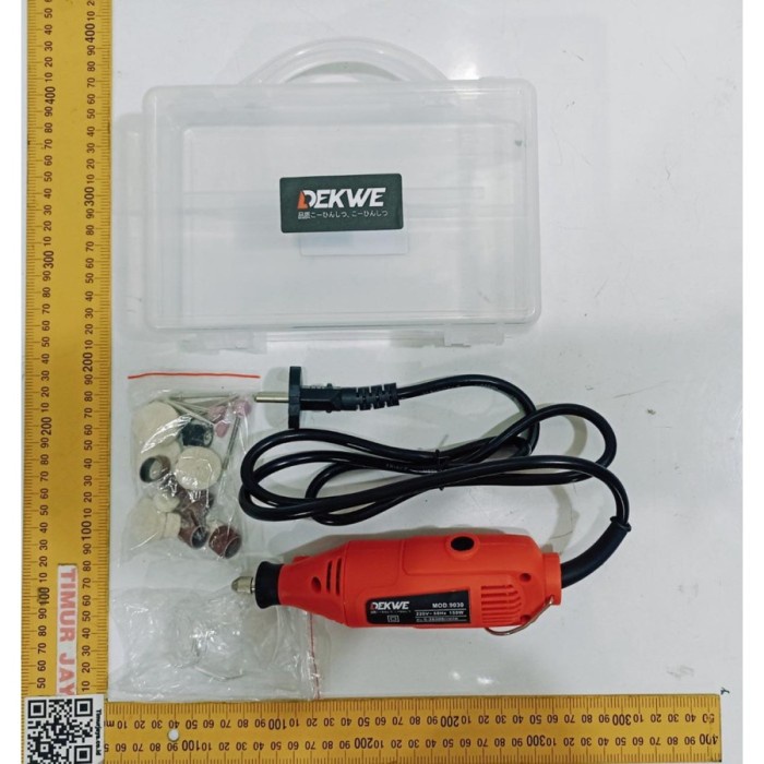 DEKWE Mini DieSet Listrik Gerinda Bor tuner Elektrik