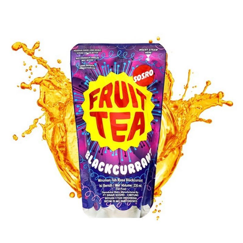 fruit tea pouch 230ml varian rasa dikirim random