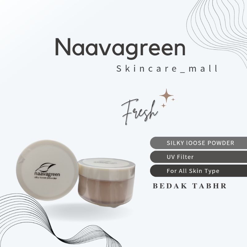 Naavagreen Bedak Tabur / Padat  SILKY LOOSE POWDER NAAVAGREEN