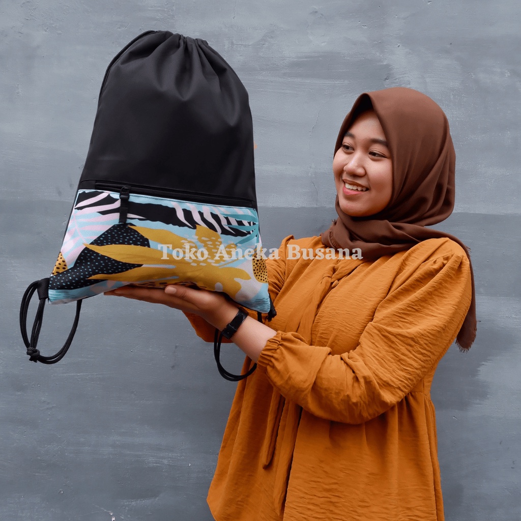 Tas Serut Wanita String Bag Tas Travel Drawstring Bag Tas Ransel Serut Wanita MTS0019