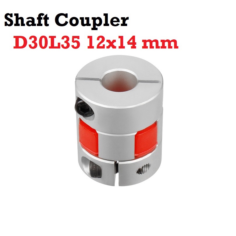 [HAEBOT] Shaft Flexible Coupler XB 12x14mm D30 L35 CNC 12 x 14mm Coupling Mesin Penghubung Shaft Plum Nema Fleksibel Aluminium Motor Konektor As Poros