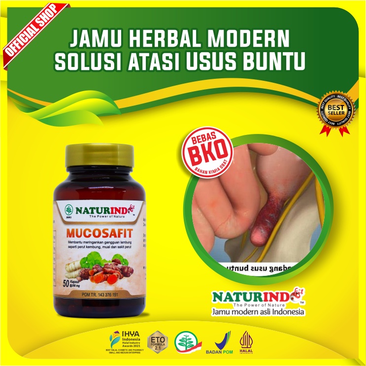 Obat Usus Buntu Tanpa Operasi 100% Herbal Alami HEMOCARE MUCOSAFIT Naturindo