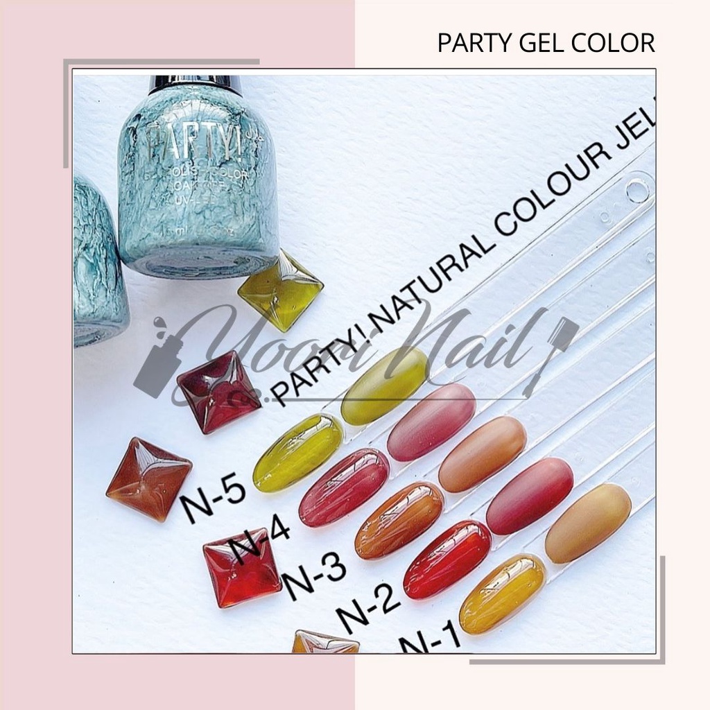 PARTY kutek gel halal natural jelly series colornail polish 15ml gel party