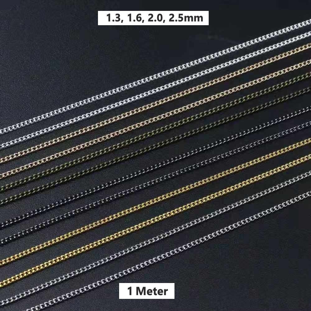Rantai Miring Rapat Uk 1.3-2.5mm Harga/1meter