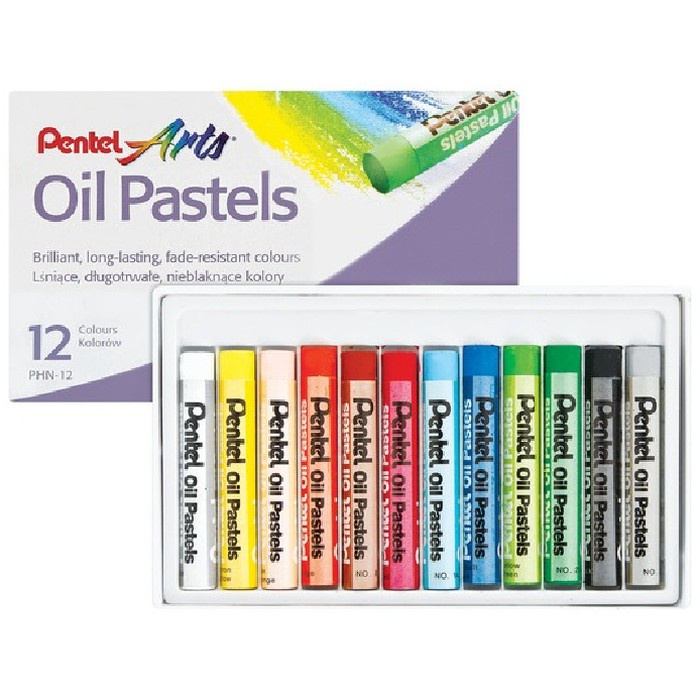 

Crayon Oil Pastel Pentel PHN-12 12Colours Krayon Minyak Pentel Art Mewarnai