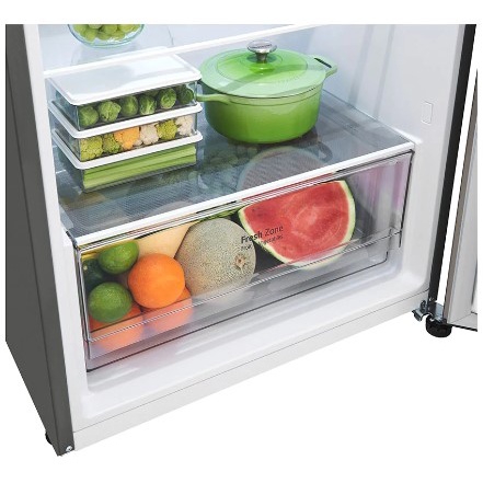 LG GV-B242PLGB / GVB242PLGB 263L Top Freezer Fridge in Platinum Silver3 Steel