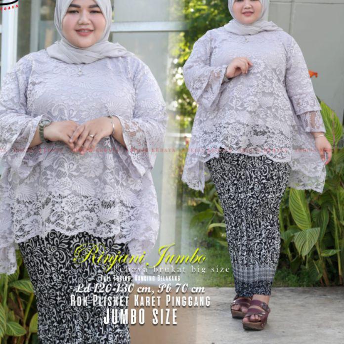 ✮ SETELAN KEBAYA BRUKAT JUMBO LD 130 / KEBAYA RINJANI JUMBO / KEBAYA BIG SIZE ❀
