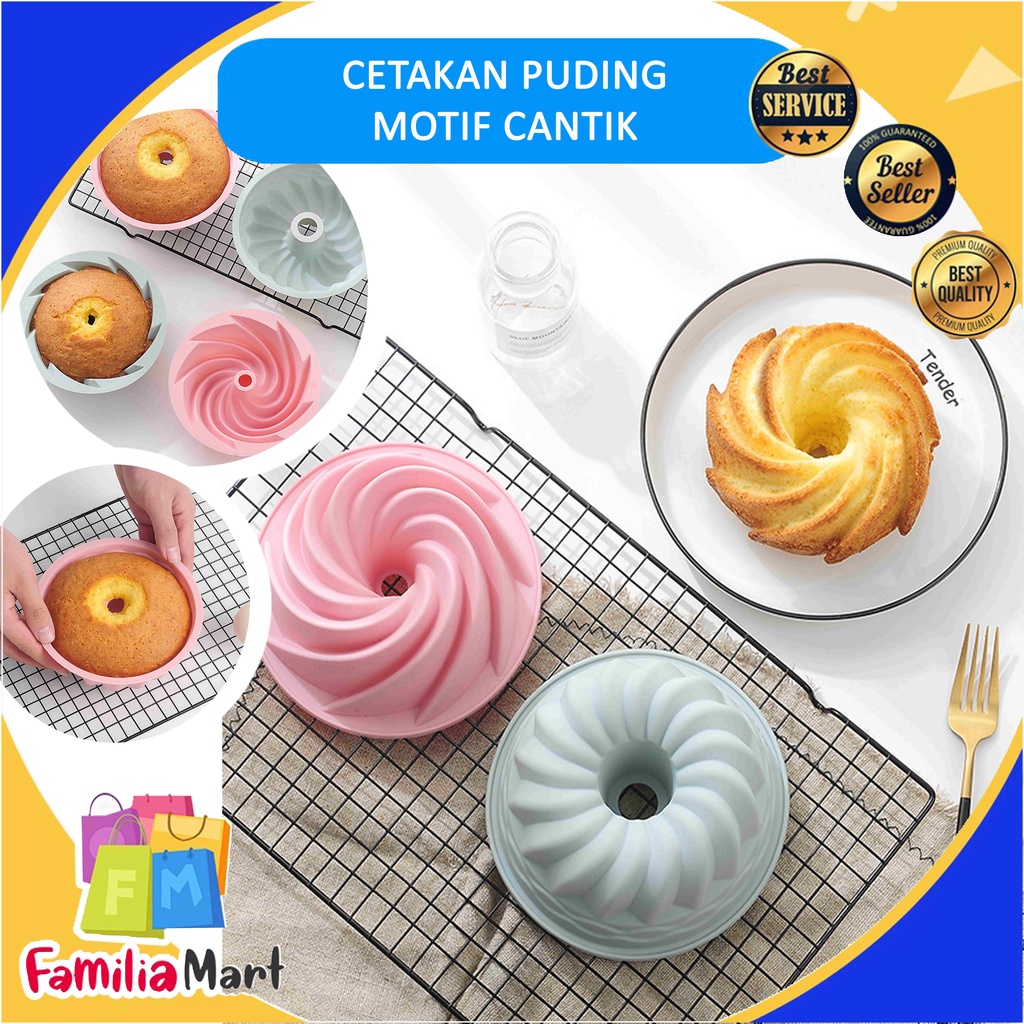 Cetakan Silicone Bolu Puding Kue Loyang Silikon Blade Tahan Panas