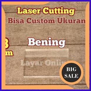 tools n parts Acrylic Akrilik Bening Lembaran 3mm 45cm x 80cm 1F3BZ3