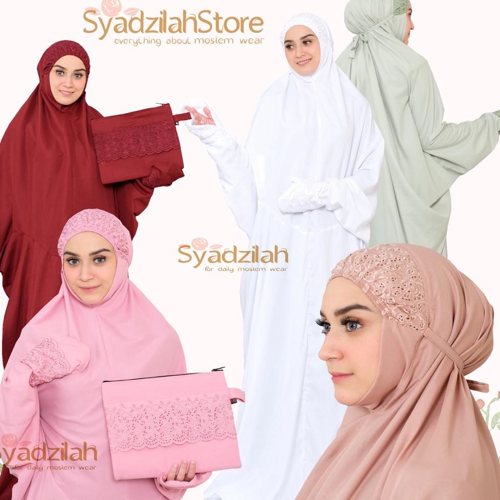 TERMURAH SYADZILAH - Mukena Terusan Dewasa Khadijah Katun Premium