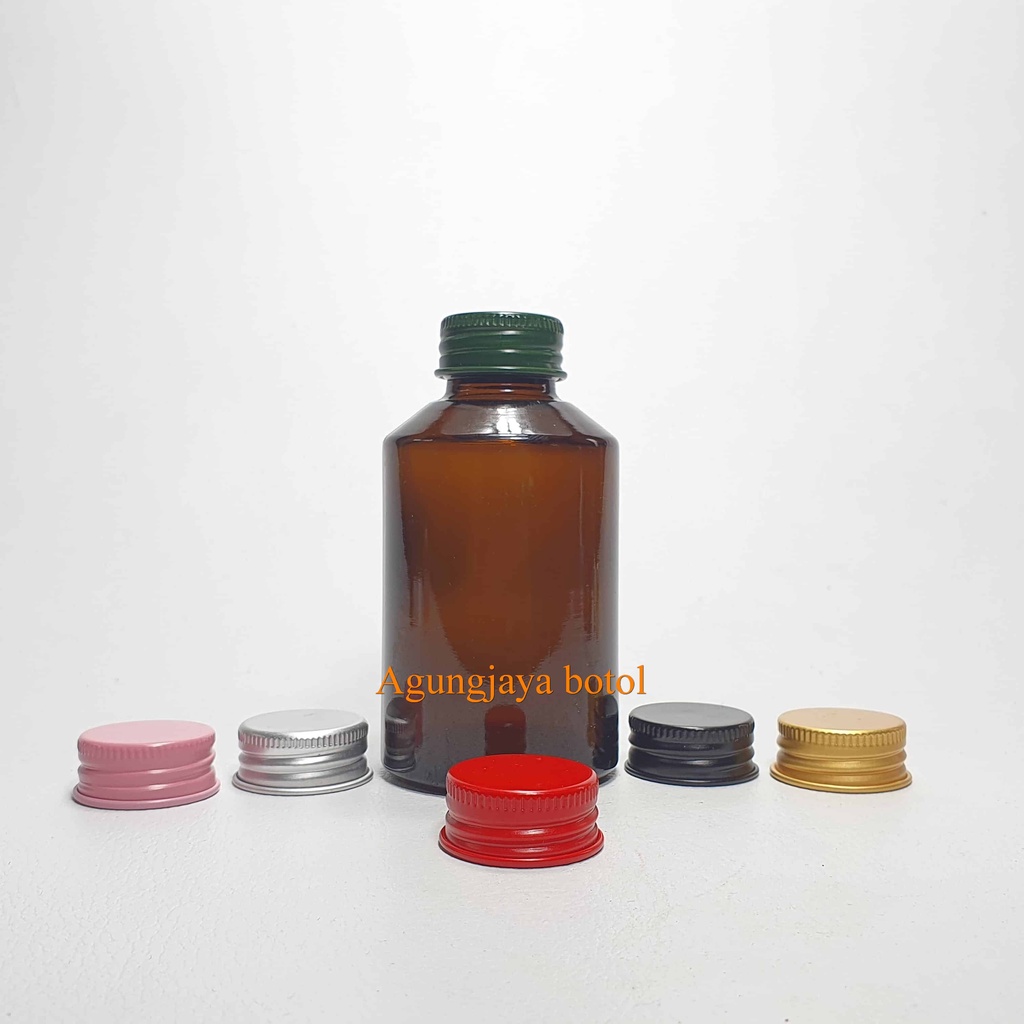 Botol Kaca GD 120 Ml Amber Original Tutup Ulir / Botol Kaca / Botol Kaca Kosmetik / Botol Essential 