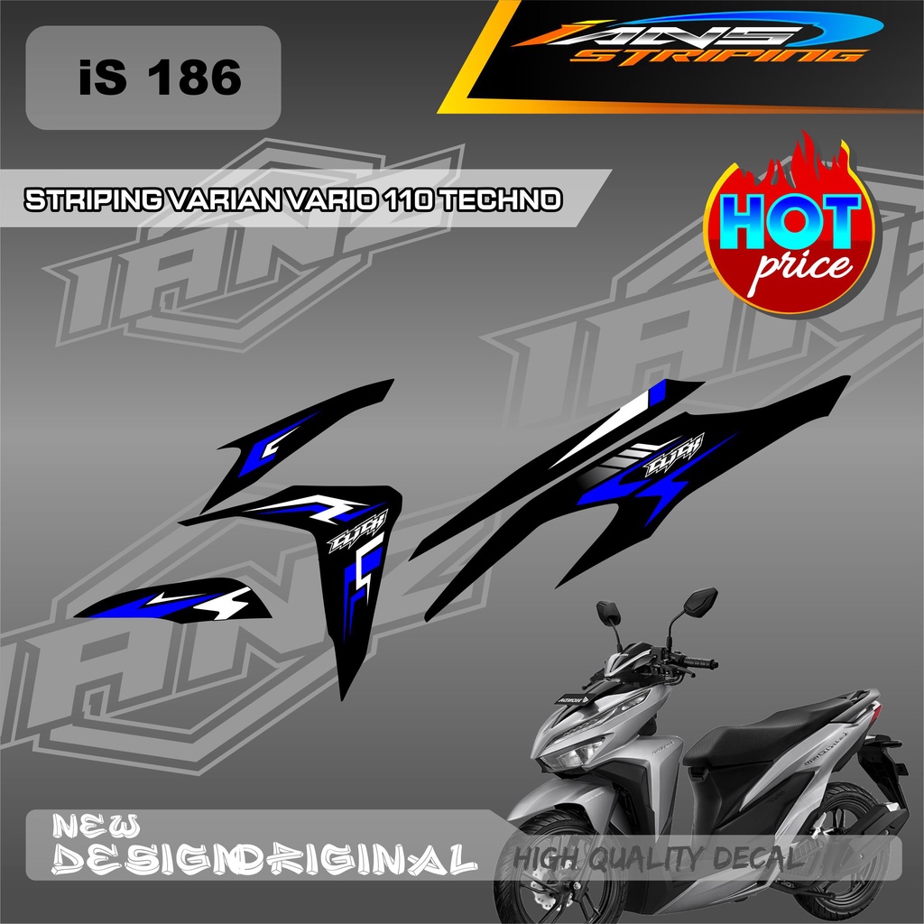 TERBARU STRIPING DECAL VARIO TECHNO SIMPEL / STIKER LIST HONDA VARIO TECHNO 110 OLD / DECAL KERETA VARIO SEMI FULL BODY IS186