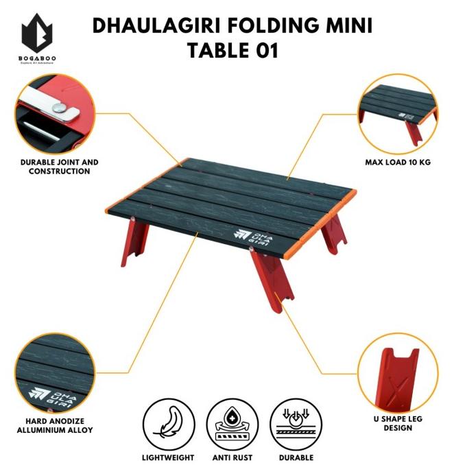 Dhaulagiri Folding Mini Table 01 - Meja Lipat Mini - Meja Camping Pikn