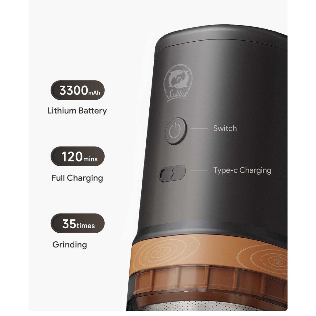 Penggiling Kopi Elektrik Grinder Coffee Maker Portable 24 W - FK13