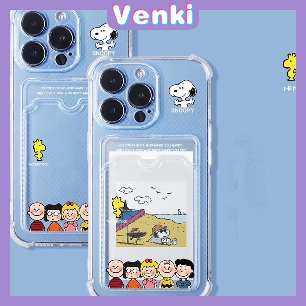 For iPhone 14 Pro Max Clear Card Storage Card Holder Case Cute Cartoon Dog Camera Protection Shockproof For iPhone 14 13 12 11 Plus Pro Max 7 Plus X XR