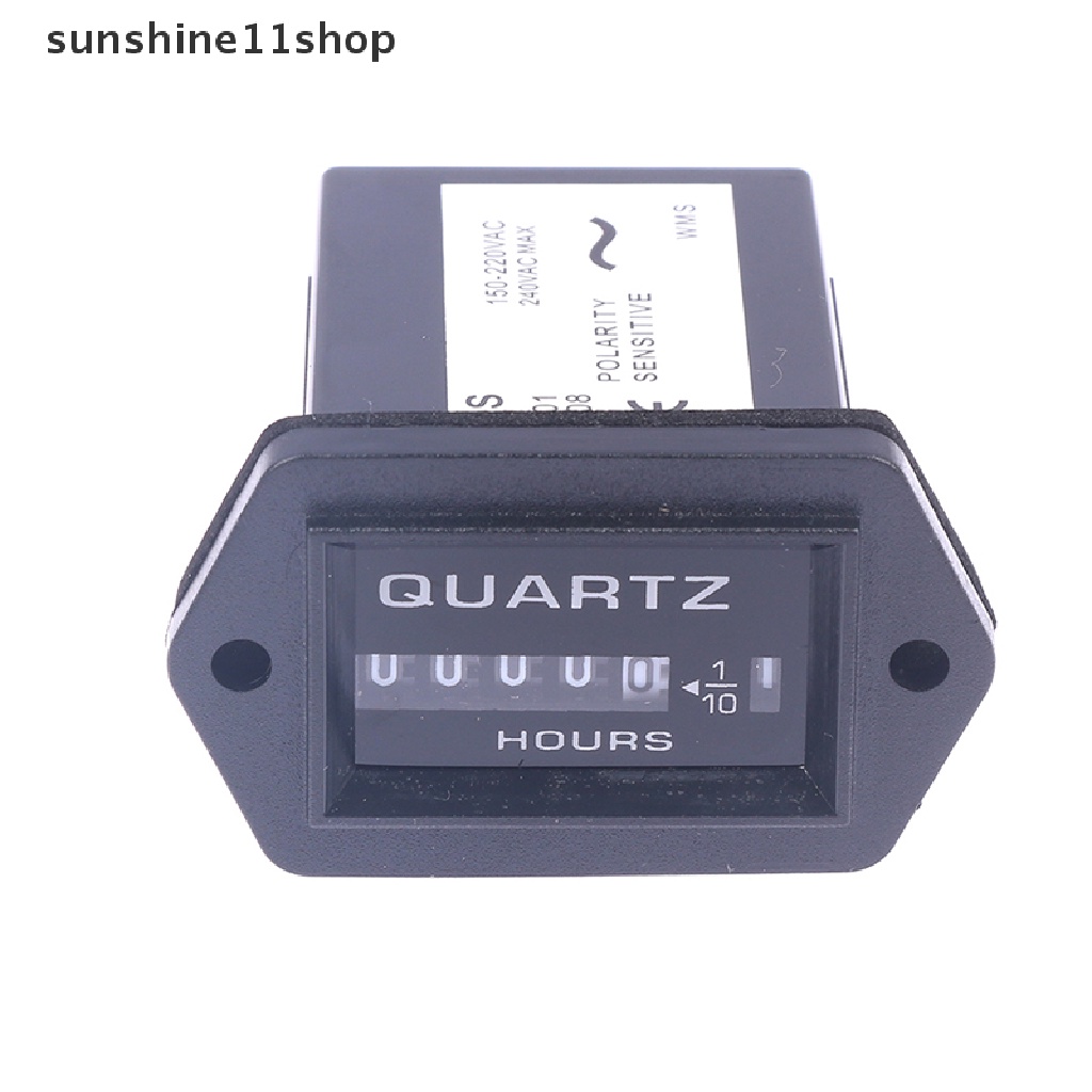 Sho 1PC 6digit 220V AC Hour Meter, Timer Counter Tertutup Lengkap 12v-36v dc N