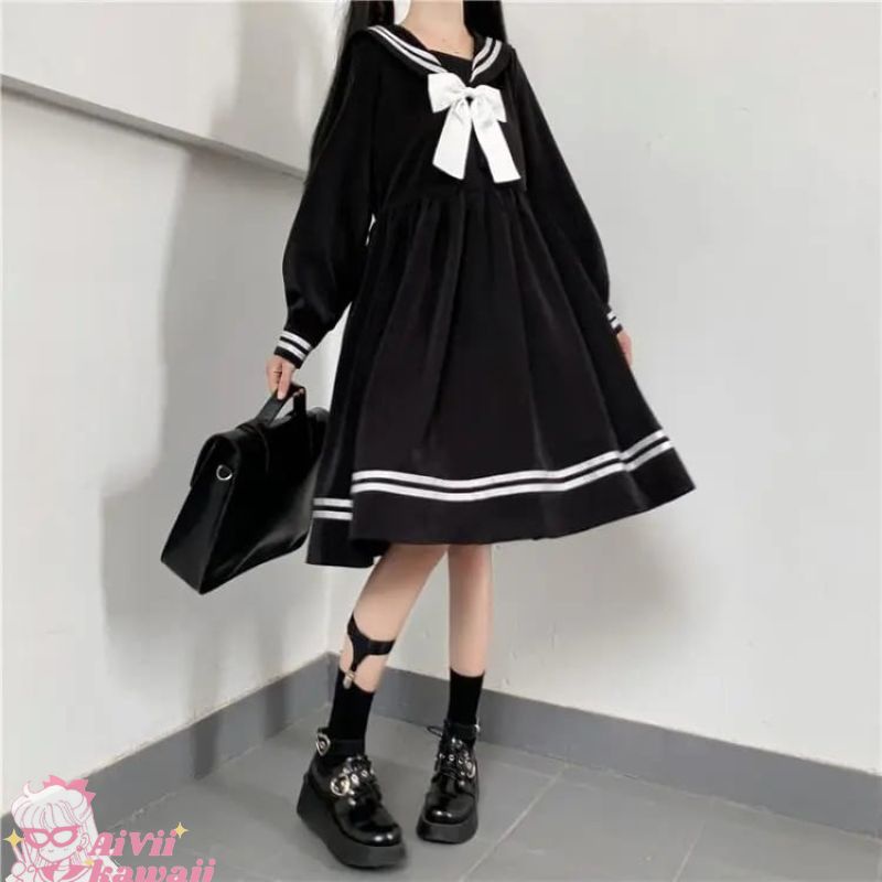 GOTHIC LOLITA SAILOR DRESS FUKU MODEL SEIFUKU SERAGAM SEKOLAH JEPANG