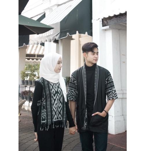 STOCK TERBATAS U40 COUPLE TENUN TORA VEST TENUN IKAT ASLI OUTER SONGKET BATIK KAMPUS CARDIGAN TENUN 