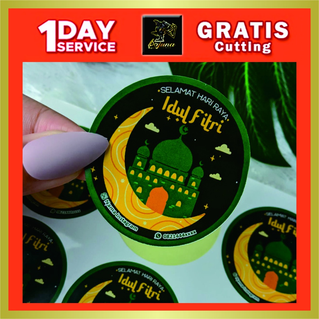 

Cetak Sticker Label Bulat Idul Fitri Stiker Lebaran Toples Label Kue
