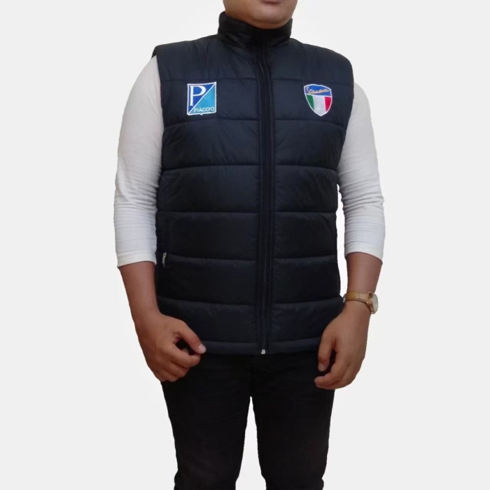 Terlaris Rompi Vest Pria Motor Vespa Piagio Hitam Navy Original Rompi Kembung