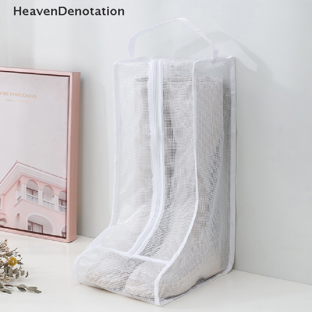 [HeavenDenotation] Boot Storage Bag Tahan Air Debu Transparan Sepatu Perlindungan Tas Resleting Portable Boots Saku Rumah Tangga Penyimpanan Perjalanan HDV