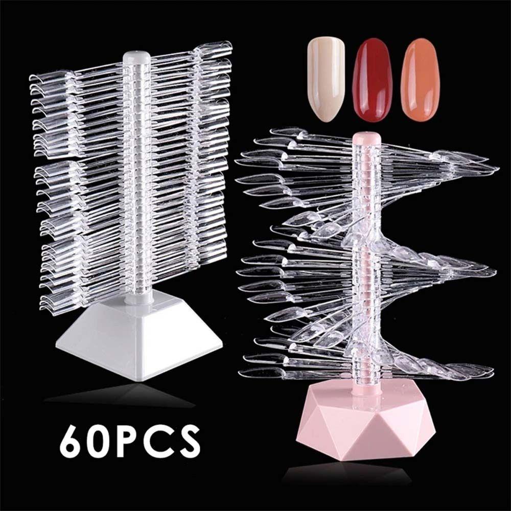 Mxbeauty Nail Art Display Stand Oval Persegi Berbentuk Papan Nail Art Jepang Gel Polish Mandi Nail Art Training Kuku Palsu Spiral Nail Art Tips Rak