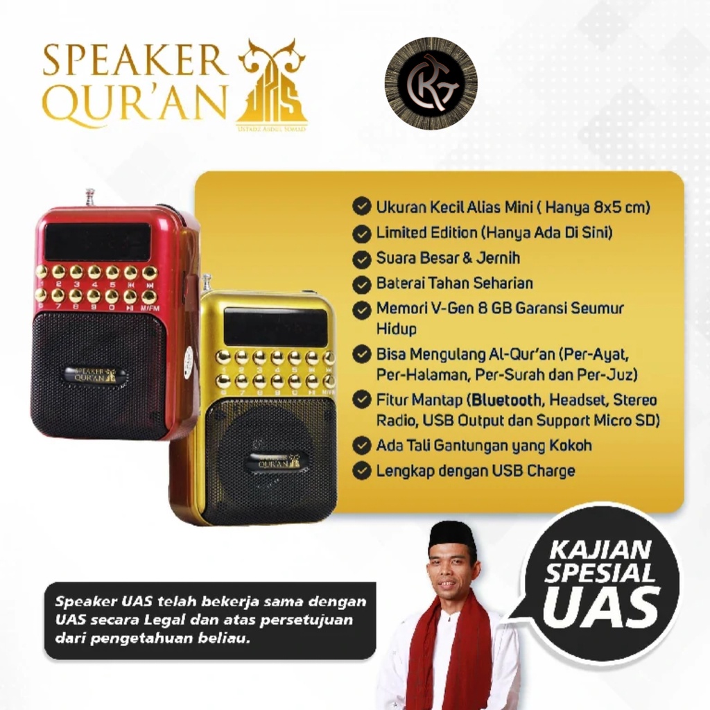 SPEAKER UAS | CERAMAH USTADZ ABDUL SOMAD | SPEKER AL QURAN MUROTTAL AL AKRAM | ORIGINAL UAS