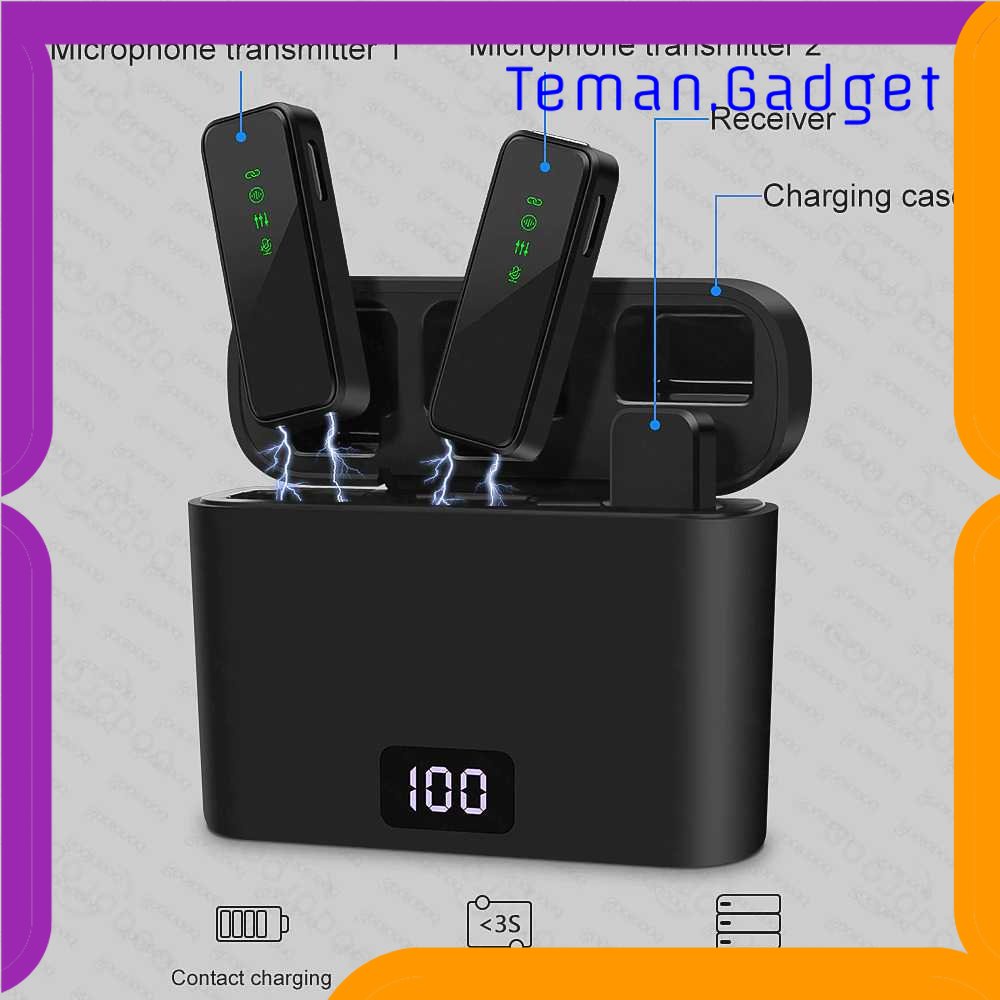 TG - KMR GOOJOODOQ Microphone Wireless Portable Lavalier Mic Kit USB Type C - GO20