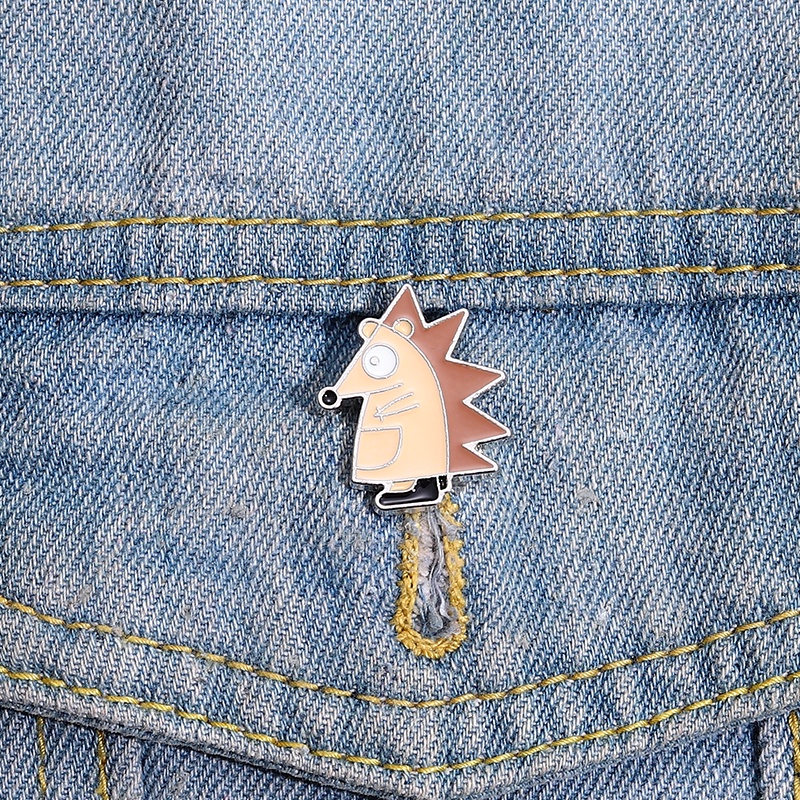 Lucu Landak Enamel Pin Lucu Mini Bros Kerah Pin Lencana Kartun Bros Hewan Perhiasan Hadiah Untuk Anak-Anak Teman