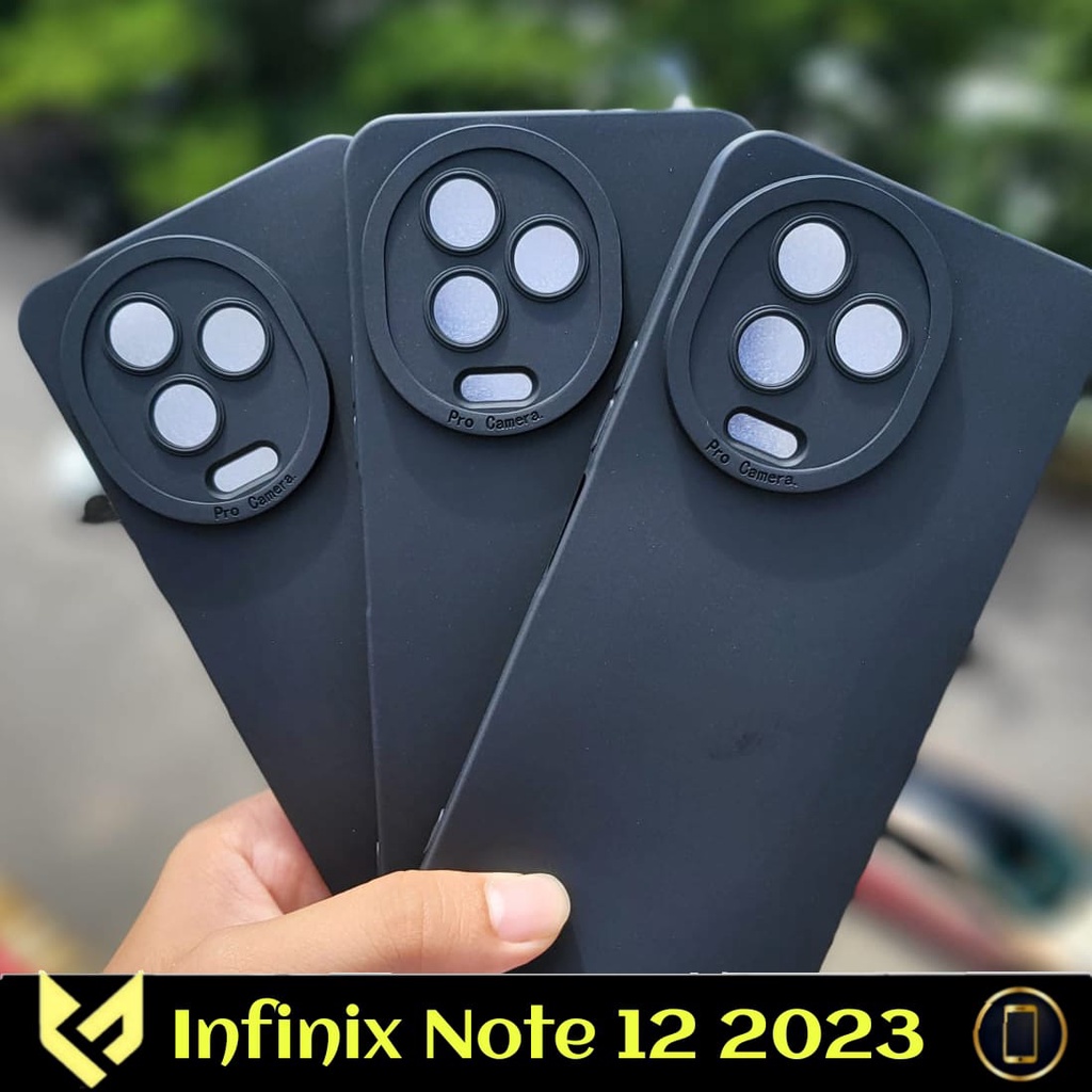 Promo Case For INFINIX NOTE 12 2023 Soft Case Black Pro Camera Casing Premium Slim Exellent Cover Proteck Camera | Soft Matte | Soft Case Macaron