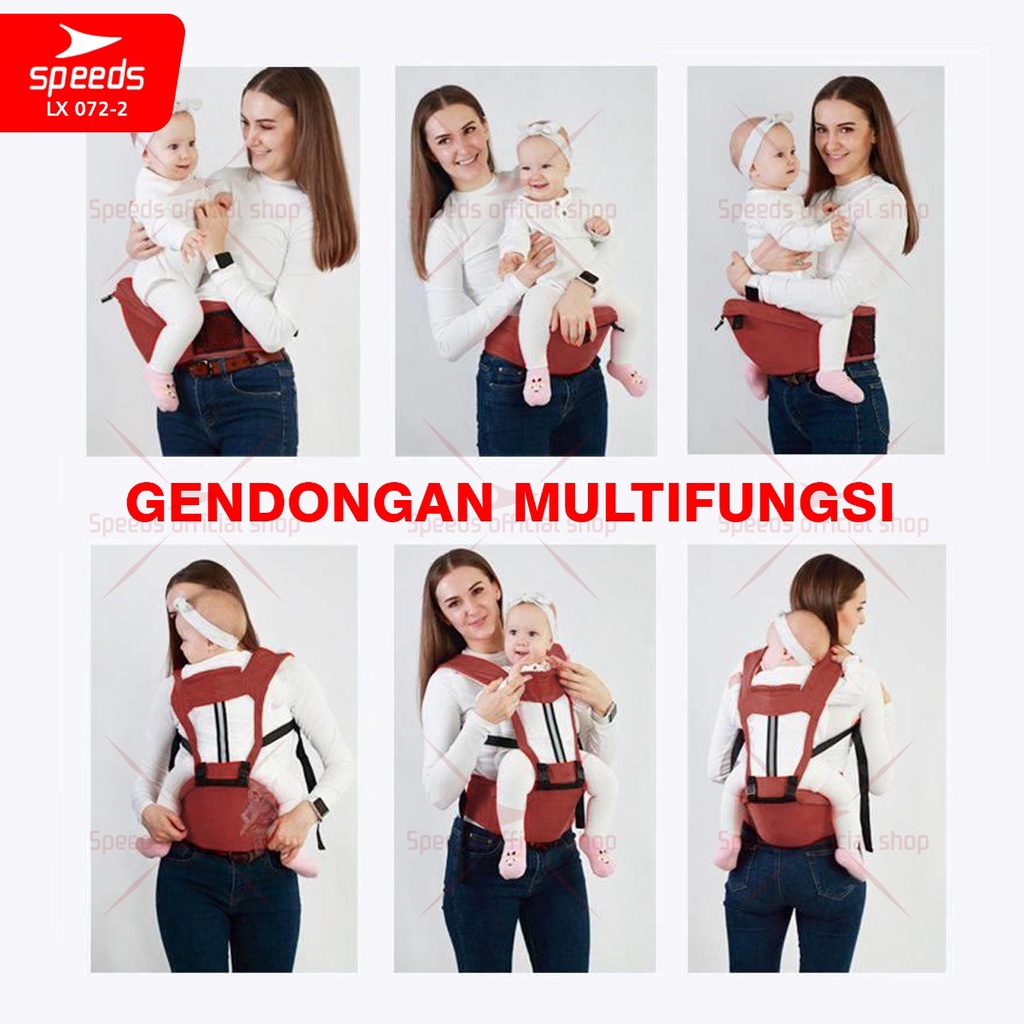 SPEEDS Gendongan Bayi Hipseat Baby Carrier Mom Baby Bedongan Bayi Kangguru Bahan Breathable LX 072-2