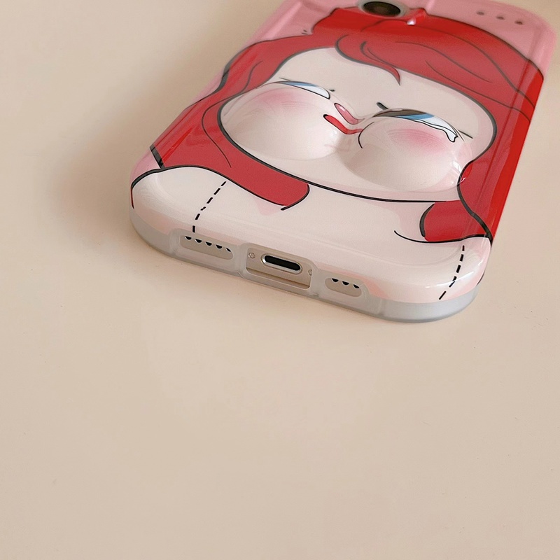 Pinch Face Mermaid Soft Case HP iP iPhone 14 Plus 11 12 13 Pro Max Nice Girl Casing Apple