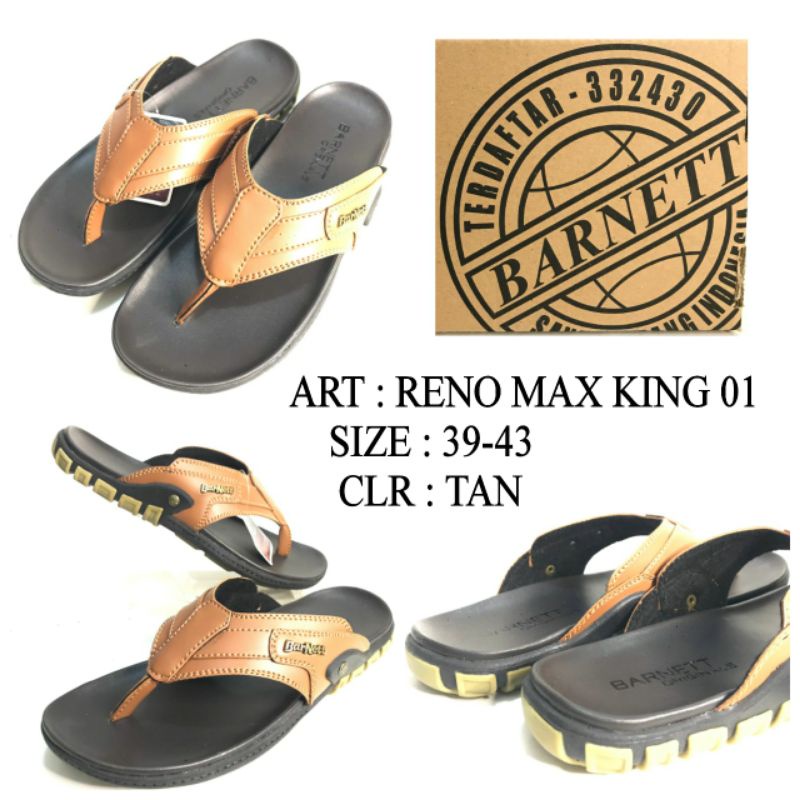 SANDAL JAPIT DEWASA BY BARNETT RENO MAX KING 01. SIZE 39-43.