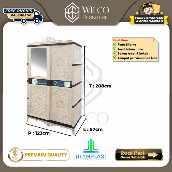 Olymplast OTC Sliding Classic / Lemari 2 Pintu Sleding Plastik PLG