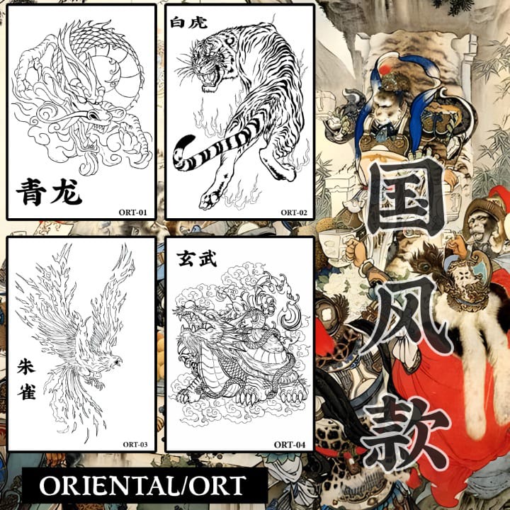 HM-Tato semi permanen Motif Oriental anti air