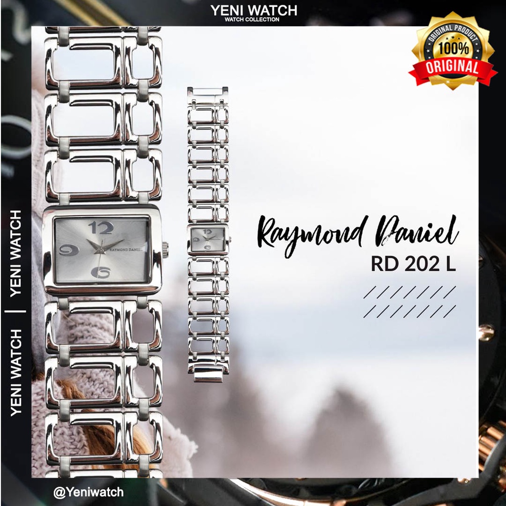 Raymond Daniel RD 202 Jam Tangan Wanita Original All Stainless Steel Garansi 1 Tahun