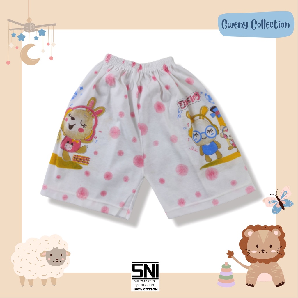 CELANA PENDEK ANAK CELANA POP NEWBORN PAKAIAN BAYI UNISEX (SKT)